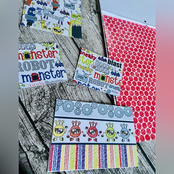 Card-stock book Monsters and Robots. Acid Free paper. Selling book w/ 21 sheets - Picture 10 of 16